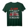 Alarm ich bin jetzt ein Schulkind Feuerwehr Auto Einschulung T-Shirt – Perfektes Geschenk zum Schulanfang für Jungen und Mädchen