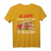 Alarm ich bin jetzt ein Schulkind Feuerwehr Auto Einschulung T-Shirt – Perfektes Geschenk zum Schulanfang für Jungen und Mädchen
