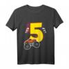 Kinder T-Shirt zum 5. Geburtstag mit Monster Truck, Auto und Flaggen - Perfekt für Jungen, Kindergeburtstag & Party
