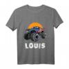 Kinder Monster Truck Name Louis Auto Geschenk T-Shirt – Perfektes Geschenk für Monster Truck Fans und kleine Autoliebhaber