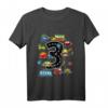 Kinder 3 Jahre Fahrzeuge Jungen T-Shirt mit Feuerwehrauto, Bagger & Co. - Perfekt für den 3. Geburtstag & Kinderparty