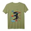 Kinder 3 Jahre Fahrzeuge Jungen T-Shirt mit Feuerwehrauto, Bagger & Co. - Perfekt für den 3. Geburtstag & Kinderparty