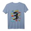 Kinder 3 Jahre Fahrzeuge Jungen T-Shirt mit Feuerwehrauto, Bagger & Co. - Perfekt für den 3. Geburtstag & Kinderparty
