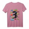 Kinder 3 Jahre Fahrzeuge Jungen T-Shirt mit Feuerwehrauto, Bagger & Co. - Perfekt für den 3. Geburtstag & Kinderparty