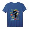 Kinder 3 Jahre Fahrzeuge Jungen T-Shirt mit Feuerwehrauto, Bagger & Co. - Perfekt für den 3. Geburtstag & Kinderparty