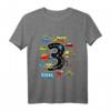 Kinder 3 Jahre Fahrzeuge Jungen T-Shirt mit Feuerwehrauto, Bagger & Co. - Perfekt für den 3. Geburtstag & Kinderparty