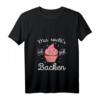 Damen T-Shirt mit V-Ausschnitt: Mir reicht's ich geh Backen - Lustiges Backmotiv für Bäckerinnen & Geschenkidee für Hobbybäckerinnen zu Geburtstag & Weihnachten