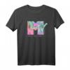 HapMonkey Herren T-Shirt - Klassisches Neon Tie-Dye Logo, Halbarm, Offiziell Lizenziert, Trendiges Party-Shirt