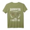HapMonkey Badminton T-Shirt für Schläger Spieler & Trainer - Lustiges Netzspiele & Federball Geschenk