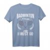 HapMonkey Badminton T-Shirt für Schläger Spieler & Trainer - Lustiges Netzspiele & Federball Geschenk