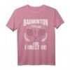 HapMonkey Badminton T-Shirt für Schläger Spieler & Trainer - Lustiges Netzspiele & Federball Geschenk