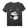 Erschöpfter Badminton Panda - Lustiges süßes Federball Tier T-Shirt für Kinder, Männer und Frauen zum Geburtstag oder Weihnachten
