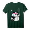 Erschöpfter Badminton Panda - Lustiges süßes Federball Tier T-Shirt für Kinder, Männer und Frauen zum Geburtstag oder Weihnachten