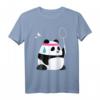 Erschöpfter Badminton Panda - Lustiges süßes Federball Tier T-Shirt für Kinder, Männer und Frauen zum Geburtstag oder Weihnachten