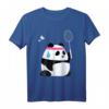 Erschöpfter Badminton Panda - Lustiges süßes Federball Tier T-Shirt für Kinder, Männer und Frauen zum Geburtstag oder Weihnachten