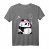 Erschöpfter Badminton Panda - Lustiges süßes Federball Tier T-Shirt für Kinder, Männer und Frauen zum Geburtstag oder Weihnachten