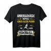 Unterschätze Nie Einen Alten Mann - Witziges Federball Badminton T-Shirt für Herren, Stylisch & Freizeit geeignet