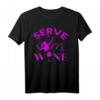 Serve Me Wine Funny Badminton Player Drinking Gift T-Shirt for Women – Humorous Sportswear for Ladies, Moms & Friends