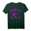 Serve Me Wine Funny Badminton Player Drinking Gift T-Shirt for Women – Humorous Sportswear for Ladies, Moms & Friends