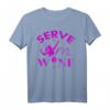 Serve Me Wine Funny Badminton Player Drinking Gift T-Shirt for Women – Humorous Sportswear for Ladies, Moms & Friends