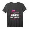 Große Schwester 2023 Geschenk T-Shirt für werdende große Schwestern - Süßes Outfit für die Geschwisterankündigung