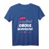Große Schwester 2023 Geschenk T-Shirt für werdende große Schwestern - Süßes Outfit für die Geschwisterankündigung