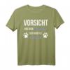 Vorsicht Vor Dem Frauchen Der Hund Ist Harmlos Gassi T-Shirt - Lustiges Geschenk für Hundeliebhaber & Gassi-Gänger zu Weihnachten & Geburtstag