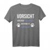 Vorsicht Vor Dem Frauchen Der Hund Ist Harmlos Gassi T-Shirt - Lustiges Geschenk für Hundeliebhaber & Gassi-Gänger zu Weihnachten & Geburtstag