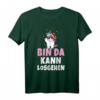 Bin da kann losgehen Einhorn Party T-Shirt – Lustiges Spruchshirt für Frauen, Mädchen & Festival-Feiern