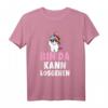 Bin da kann losgehen Einhorn Party T-Shirt – Lustiges Spruchshirt für Frauen, Mädchen & Festival-Feiern