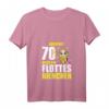 Damen 70 Jahre Flottes Bienchen T-Shirt zum 70. Geburtstag – Lustiges Geschenk & Feieroutfit mit V-Ausschnitt