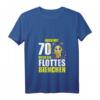 Damen 70 Jahre Flottes Bienchen T-Shirt zum 70. Geburtstag – Lustiges Geschenk & Feieroutfit mit V-Ausschnitt