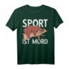 Faule Bär im Winterschlaf Sport ist Mord Spruch T-Shirt – Lustiges Geschenk für Sportmuffel, Männer, Frauen & Kinder