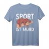 Faule Bär im Winterschlaf Sport ist Mord Spruch T-Shirt – Lustiges Geschenk für Sportmuffel, Männer, Frauen & Kinder