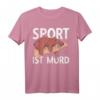 Faule Bär im Winterschlaf Sport ist Mord Spruch T-Shirt – Lustiges Geschenk für Sportmuffel, Männer, Frauen & Kinder
