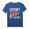 Faule Bär im Winterschlaf Sport ist Mord Spruch T-Shirt – Lustiges Geschenk für Sportmuffel, Männer, Frauen & Kinder