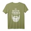 Herren Bester Fußballtrainer Fußball Papa mit Bart Vatertag 2023 T-Shirt – Perfektes Geschenk für Fußballpapa und Trainer