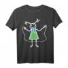 Lustiges Seilspringen Strichmännchen Mädchen Kinder Geschenk T-Shirt – Perfekt für Geburtstag, Schule und Sportaktivitäten