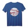 Baseball Kansas City Liebe Blaue Farbe Royal - Retro Vintage Home Plate T-Shirt für Baseball- und Softballfans in Missouri