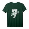 Lucky Seven Distressed T-Shirt in Weiß – Glückszahl 7 für Sport, Glücksspiele & magische Zahlen als Geschenk