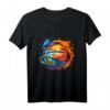 Buntes Basketball Ball im Retro/Vintage Look - Dunking Herzschlag T-Shirt für Basketballfans, Spieler & Kinder als Geschenkidee