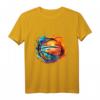 Buntes Basketball Ball im Retro/Vintage Look - Dunking Herzschlag T-Shirt für Basketballfans, Spieler & Kinder als Geschenkidee