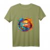 Buntes Basketball Ball im Retro/Vintage Look - Dunking Herzschlag T-Shirt für Basketballfans, Spieler & Kinder als Geschenkidee