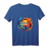 Buntes Basketball Ball im Retro/Vintage Look - Dunking Herzschlag T-Shirt für Basketballfans, Spieler & Kinder als Geschenkidee
