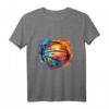 Buntes Basketball Ball im Retro/Vintage Look - Dunking Herzschlag T-Shirt für Basketballfans, Spieler & Kinder als Geschenkidee