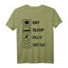 EAT SLEEP PLAY REPEAT Basketball T-Shirt – Lustiges Geschenk für Basketballspieler und -fans zu Weihnachten oder Geburtstag