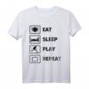 EAT SLEEP PLAY REPEAT Basketball T-Shirt – Lustiges Geschenk für Basketballspieler und -fans zu Weihnachten oder Geburtstag