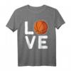 Basketball T-Shirt mit LOVE Design - Lustiges Team- und Fan-Outfit für Basketballspieler und Liebhaber