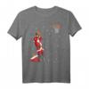 Lustiges Weihnachtsmann Basketball Wurf Geschenk T-Shirt – Originelles Weihnachtsgeschenk für Basketballfans, Trainer und Freunde