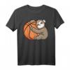 Mädchen Basketball Faultier Tierliebe T-Shirt – Klassisch geschnitten, mit Tiermotiv, ideal für Sport und Tierliebhaberinnen